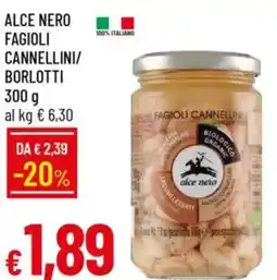 IperFamila Alce nero fagioli cannellini/ borlotti offerta