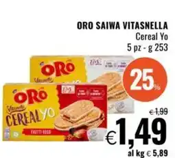 Famila ORO SAIWA VITASNELLA Cereal Yo 5 pz offerta