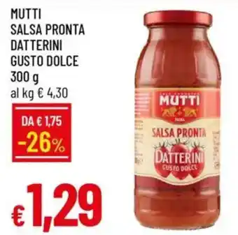 IperFamila Mutti salsa pronta datterini gusto dolce offerta