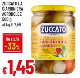 IperFamila Zuccato la giardiniera agrodolce offerta