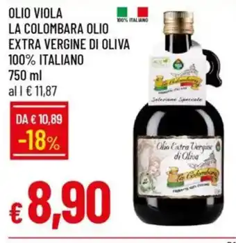 IperFamila Olio viola la colombara olio extra vergine di oliva 100% italiano offerta