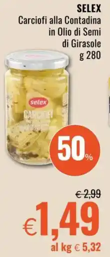 Famila SELEX Carciofi alla Contadina in Olio di Semi di Girasole offerta