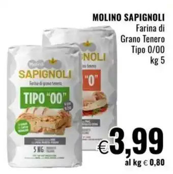 Famila MOLINO SAPIGNOLI Farina di Grano Tenero Tipo 0/00 offerta