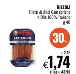 Famila RIZZOLI Filetti di Alici Cantabriche in Olio 100% Italiano offerta