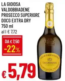 IperFamila La gioiosa valdobbiadene prosecco superiore docg extra dry offerta