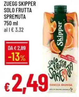 IperFamila Zuegg skipper solo frutta spremuta offerta