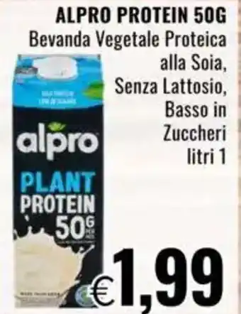 Famila ALPRO PROTEIN 50G Bevanda Vegetale Proteica alla Soia, Senza Lattosio, Basso in Zuccheri offerta