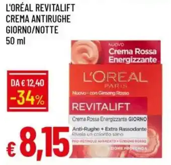 IperFamila L'oréal revitalift crema antirughe giorno/notte offerta