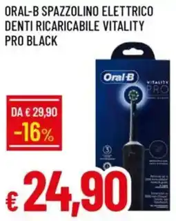 IperFamila Oral-b spazzolino elettrico denti ricaricabile vitality pro black offerta