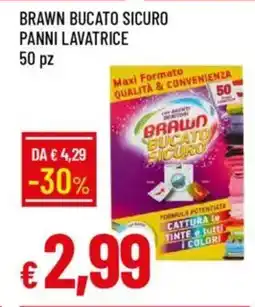 IperFamila Brawn bucato sicuro panni lavatrice 50 pz offerta