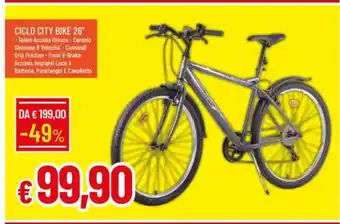 IperFamila Ciclo city bike 26″ offerta