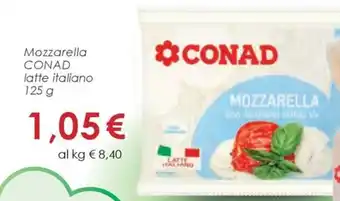 Conad Mozzarella CONAD latte italiano offerta