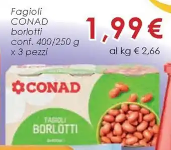 Conad Fagioli CONAD borlotti offerta