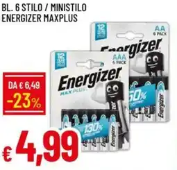 IperFamila Bl. 6 stilo / ministilo energizer maxplus offerta