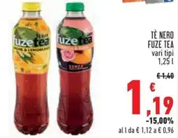 Conad Tè nero fuze tea offerta