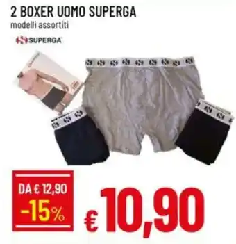 IperFamila 2 boxer uomo superga modelli assortiti offerta