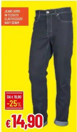 IperFamila Jeans uomo in tessuto elasticizzato navy denim offerta