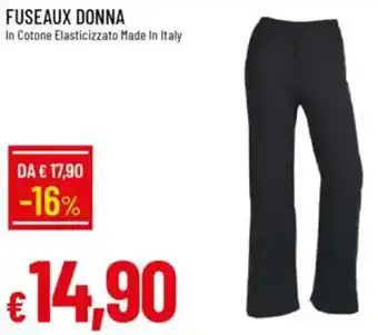 IperFamila Fuseaux donna in cotone elasticizzato made in italy offerta