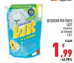 Conad Detersivo per piatti LAST offerta