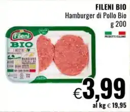 Famila FILENI BIO Hamburger di Pollo Bio offerta