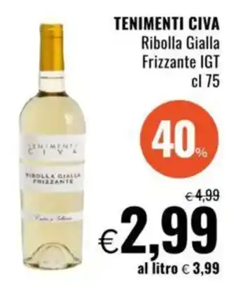 Famila TENIMENTI CIVA Ribolla Gialla Frizzante IGT offerta