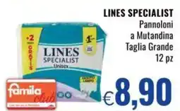 Famila LINES SPECIALIST Pannoloni a Mutandina Taglia Grande offerta