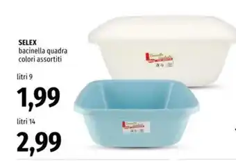 Famila SELEX bacinella quadra colori assortiti offerta