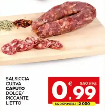 Despar Salsiccia curva caputo dolce/ piccante offerta