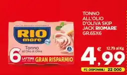 Despar Tonno all'olio d'oliva skip jack RIOMARE offerta