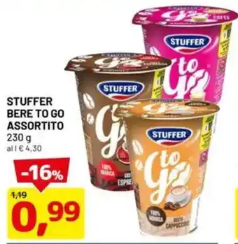 DPiù Stuffer bere to go assortito offerta