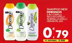 Despar Shampoo new dimension 2 in 1 capelli secchi/capelli normali/capelli grassi offerta