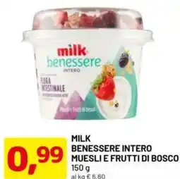 DPiù Milk benessere intero muesli e frutti di bosco offerta