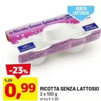 DPiù Ricotta senza lattosio offerta