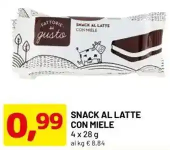 DPiù Snack al latte con miele offerta