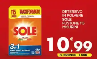 Despar Detersivo in polvere sole fustone 115 misurini offerta