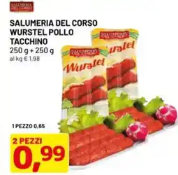 DPiù Salumeria del corso wurstel pollo tacchino offerta