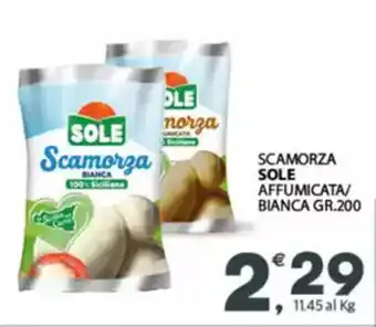 Despar Scamorza sole affumicata/ bianca offerta