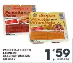 Despar Pancetta a cubetti leoncini dolce/affumicata offerta