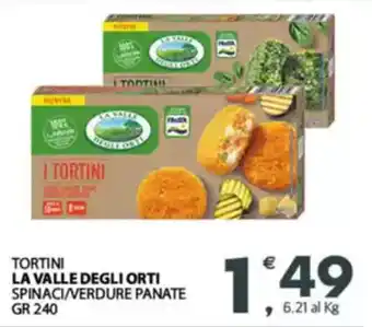 Despar Tortini la valle degli orti spinaci/verdure panate offerta