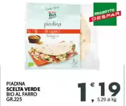 Despar Piadina scelta verde bio al farro offerta