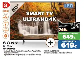 Sony TV Led 50" KD50X81JAEP