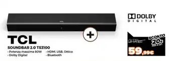 Somma Expert TCL Soundbar 2.0 TS3100 offerta