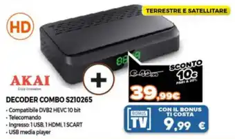 Somma Expert Akai Decoder Combo S210265 offerta