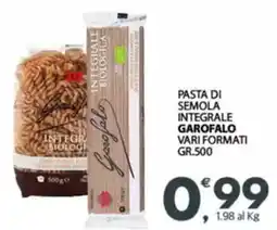 Despar Pasta di semola integrale garofalo vari formati offerta