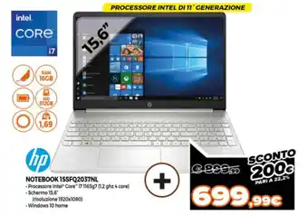 Somma Expert hp Notebook 15SFQ2037NL offerta