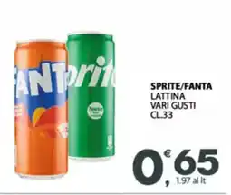 Despar Sprite/fanta lattina vari gusti offerta