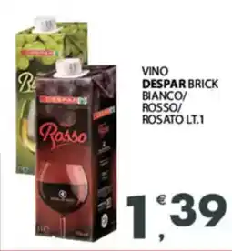 Despar Vino despar brick bianco/ rosso/ rosato offerta