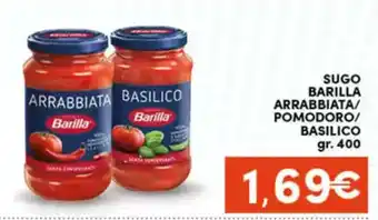 Despar Sugo barilla arrabbiata/ pomodoro/ basilico offerta