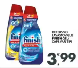 Despar Detersivo lavastoviglie finish gel/ caps vari tipi offerta