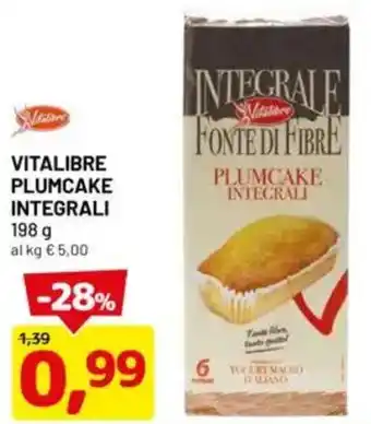 DPiù Vitalibre plumcake integrali offerta